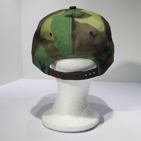 Vintage Hughes Micon Camouflage Hat Mesh K-brand USA trucker hat Patch Snapback - Picture 3 of 10